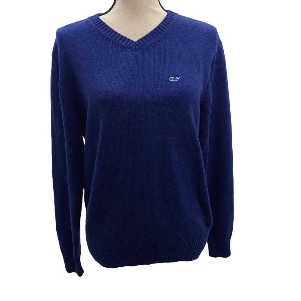Vineyard Vines Small V-Neck Sweater Blue - Picture 2 of 5